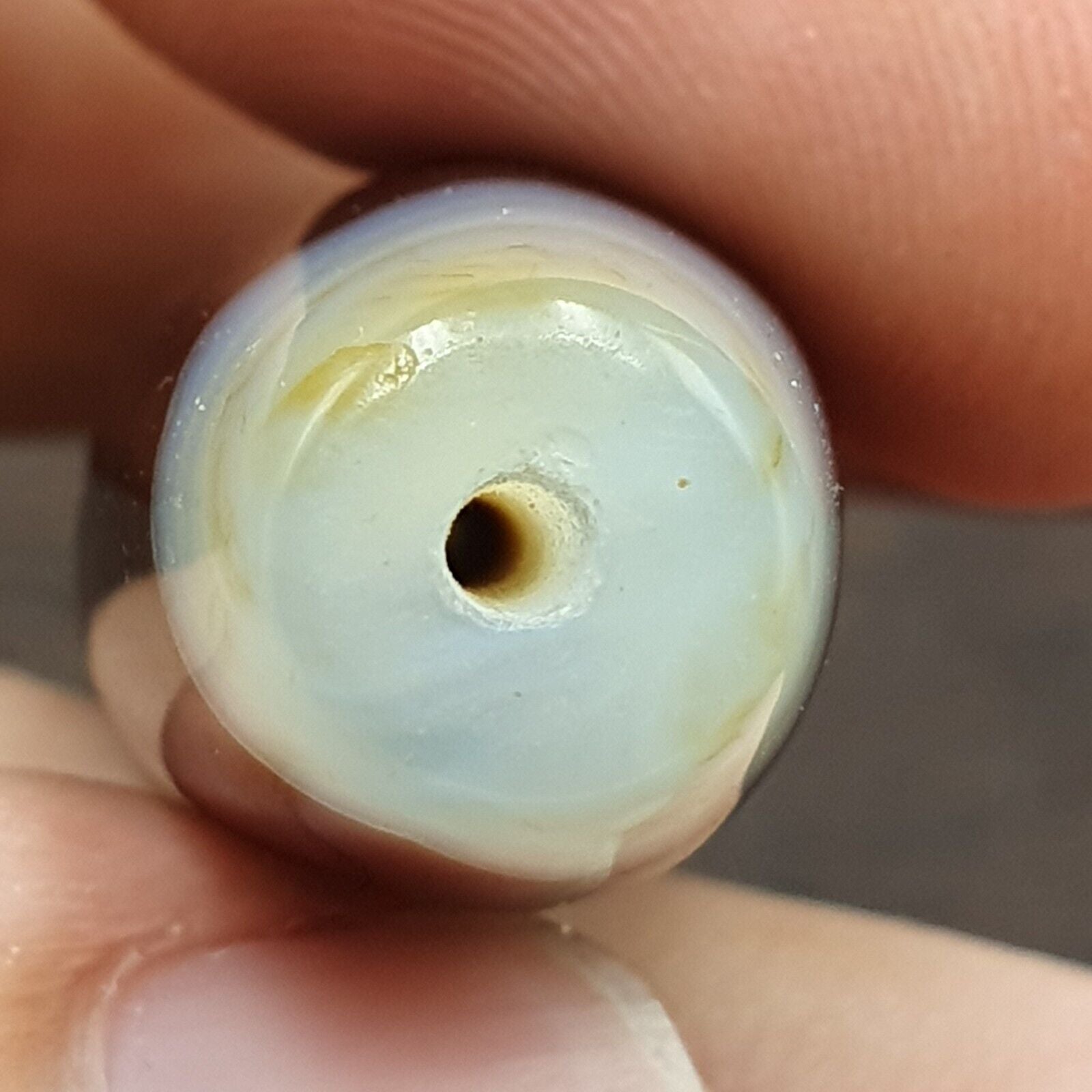 Antique Yemeni Collectible Agate Bead Natural eyes Pattern Banded Agate -47