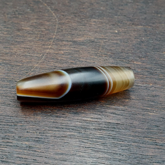 Antique Yemeni Collectible: Exquisite Banded Agate Bead, a Testament to Nature's Artistry