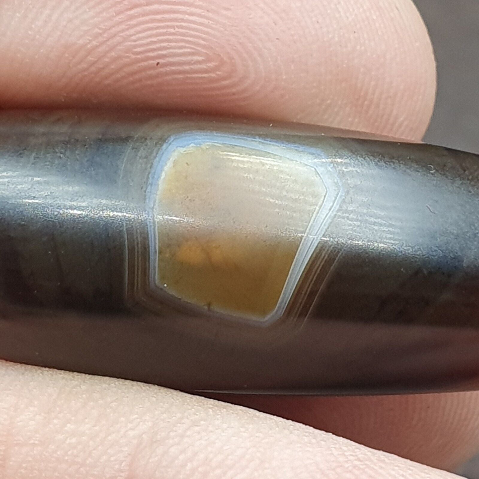 Antique Yemeni Collectible Agate Bead Natural eyes Pattern Banded Agate -47