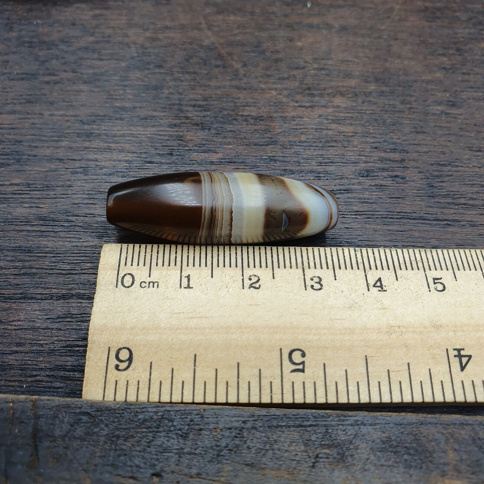 Antique Yemeni Collectible Agate Bead With Nature's Signature Banded Agate -43