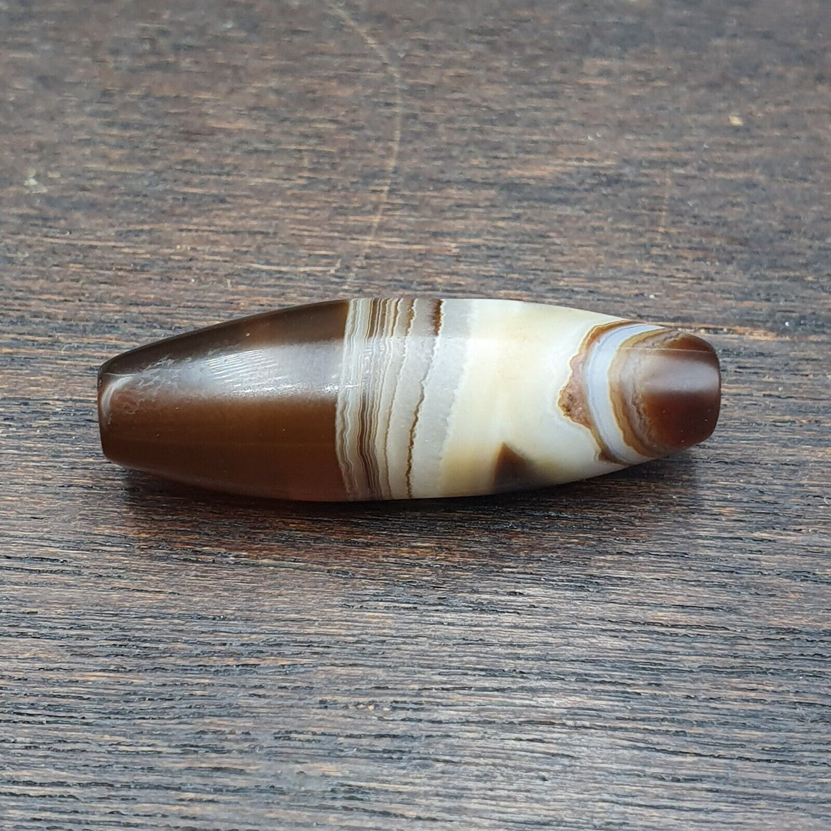 Antique Yemeni Collectible Agate Bead With Nature's Signature Banded Agate -43