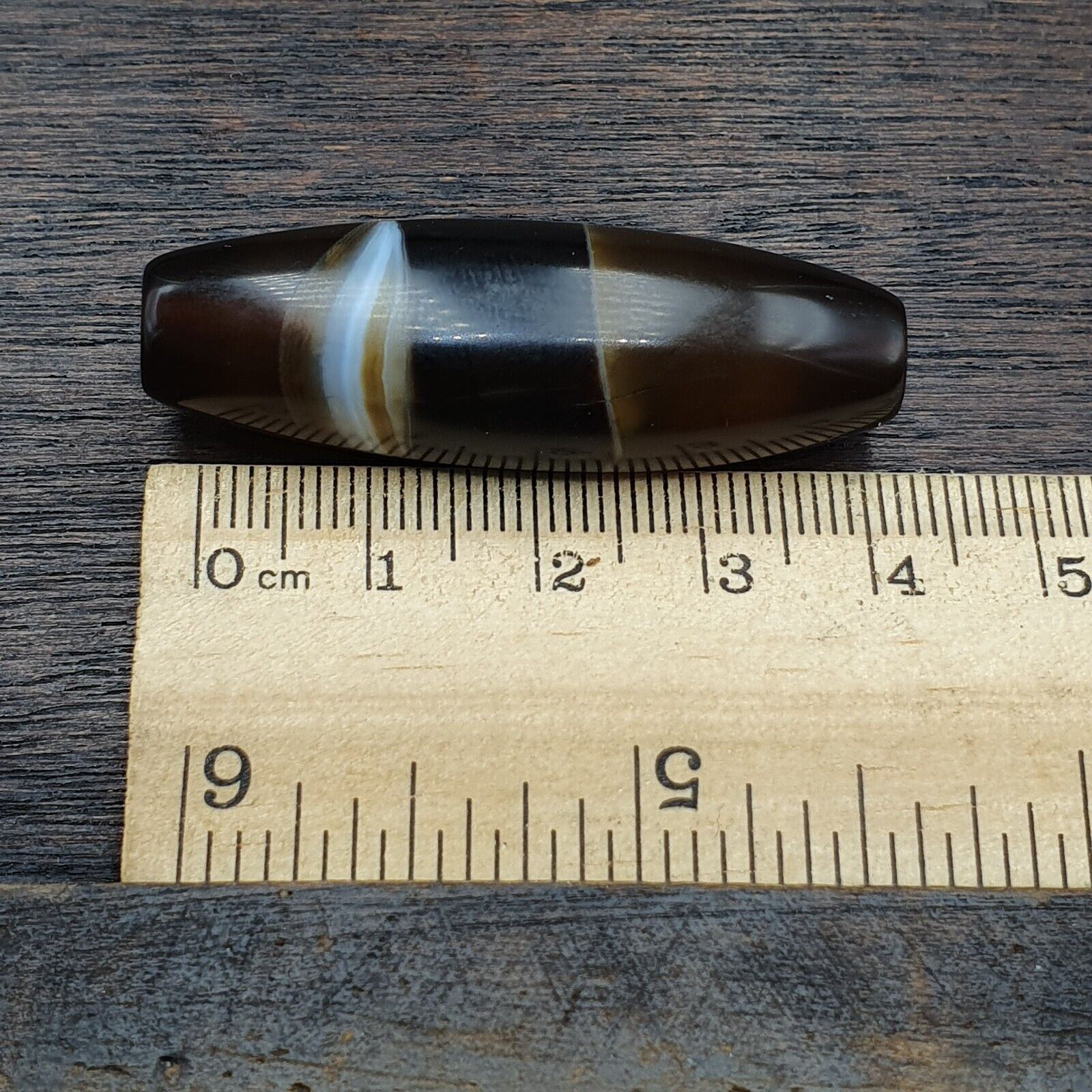 Antique Yemeni Collectible Agate Bead With Nature's Signature Banded Agate -41