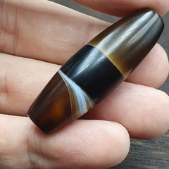 Antique Yemeni Collectible Agate Bead With Nature's Signature Banded Agate -41