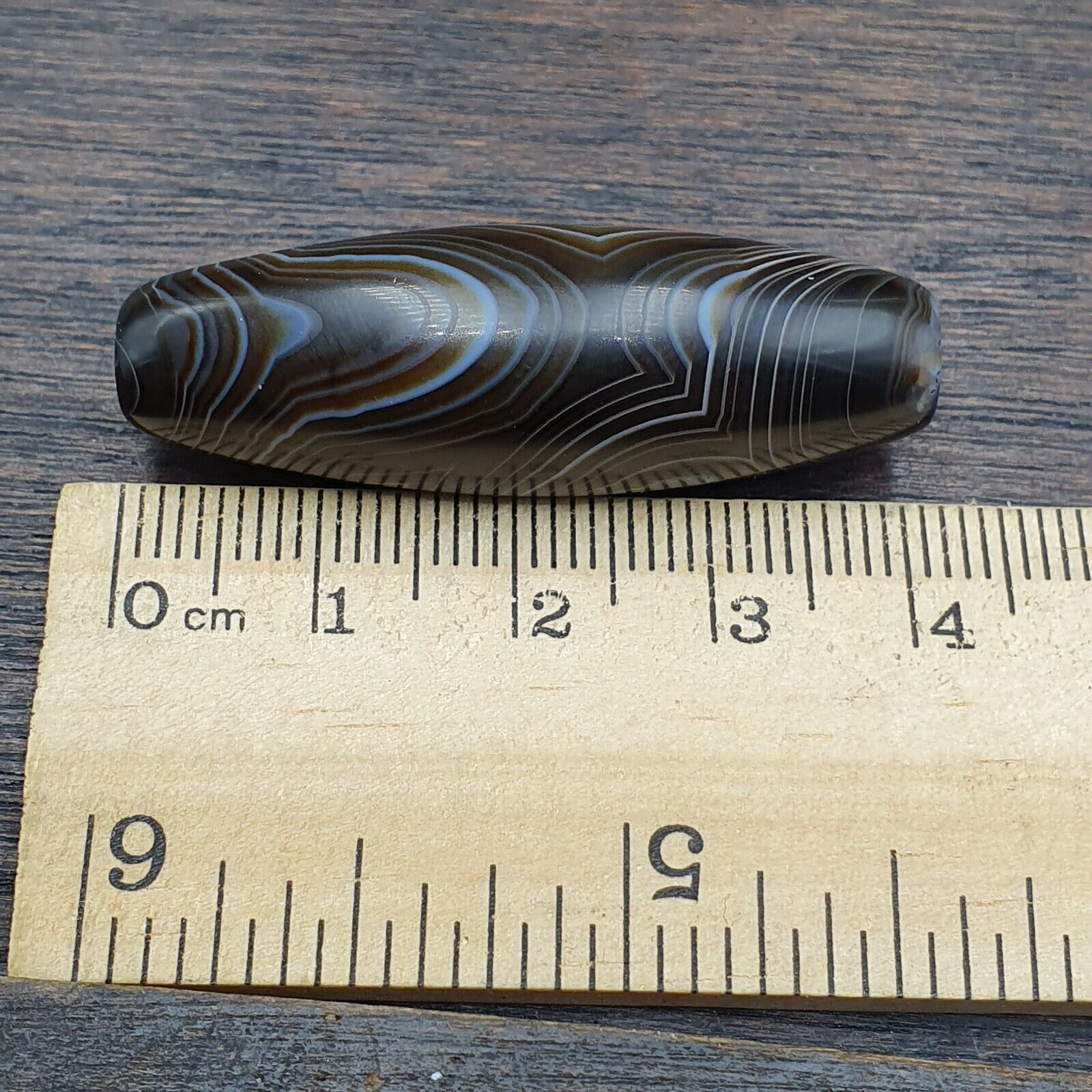 Antique Yemeni Collectible Agate Bead Natural eyes Pattern Banded Agate -45