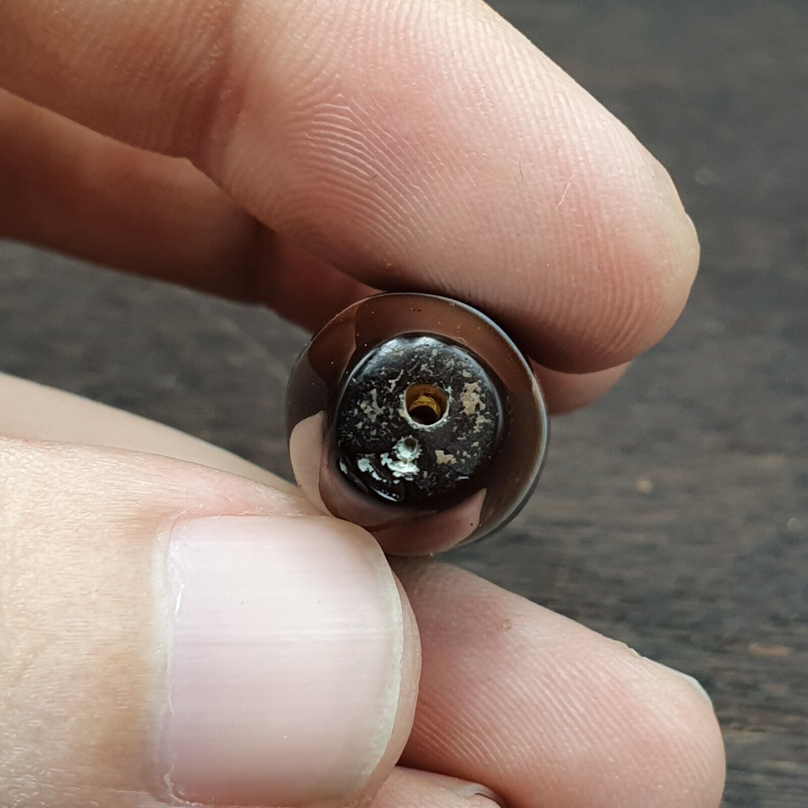 Antique Yemeni Collectible Agate Bead With Nature's Signature Banded Agate -41