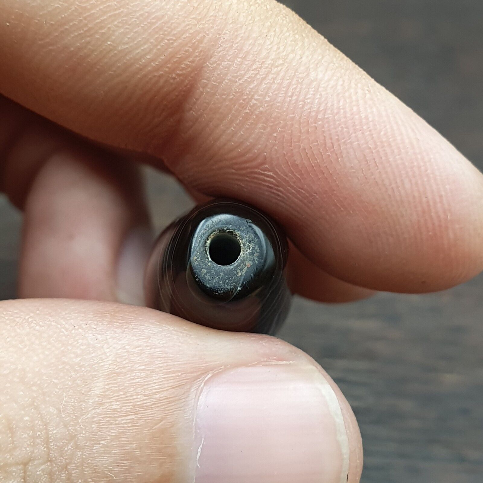 Antique Yemeni Collectible Agate Bead Natural eyes Pattern Banded Agate -45