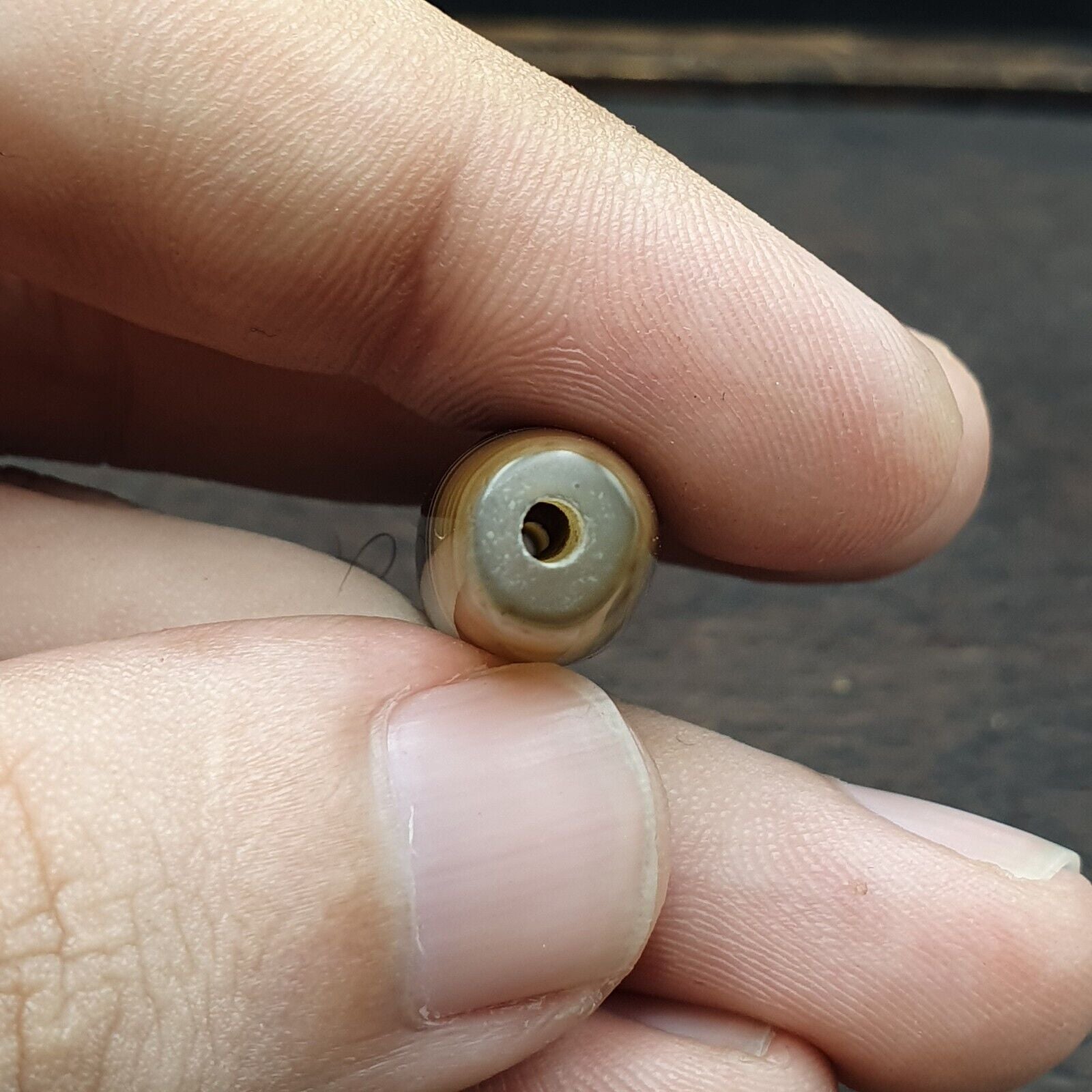 Antique Yemeni Collectible Agate Bead With Nature's Signature Banded Agate -42