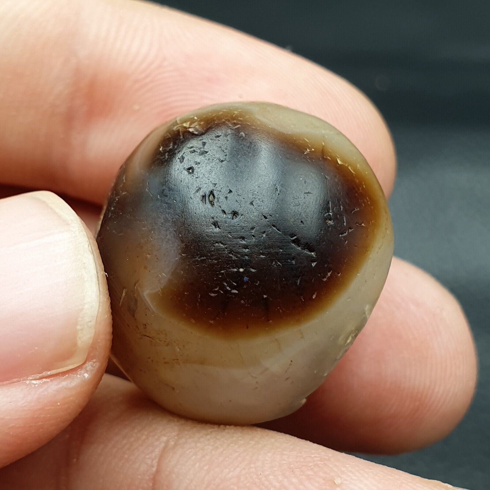 Antique Tibetan Suleimani Agate Bead , Rare bead
