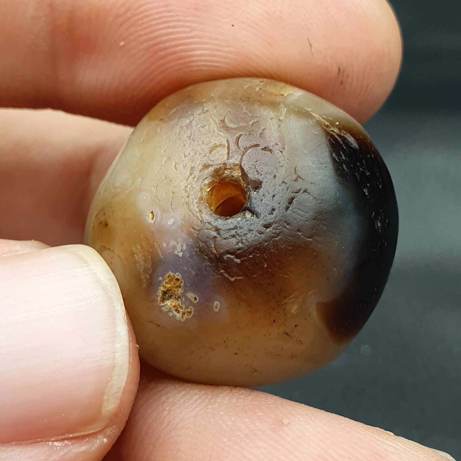 Antique Tibetan Suleimani Agate Bead , Rare bead