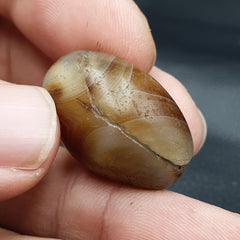Ancient Suleimani Yellow Agate Agate Bead , Rare Himalayan agate bead