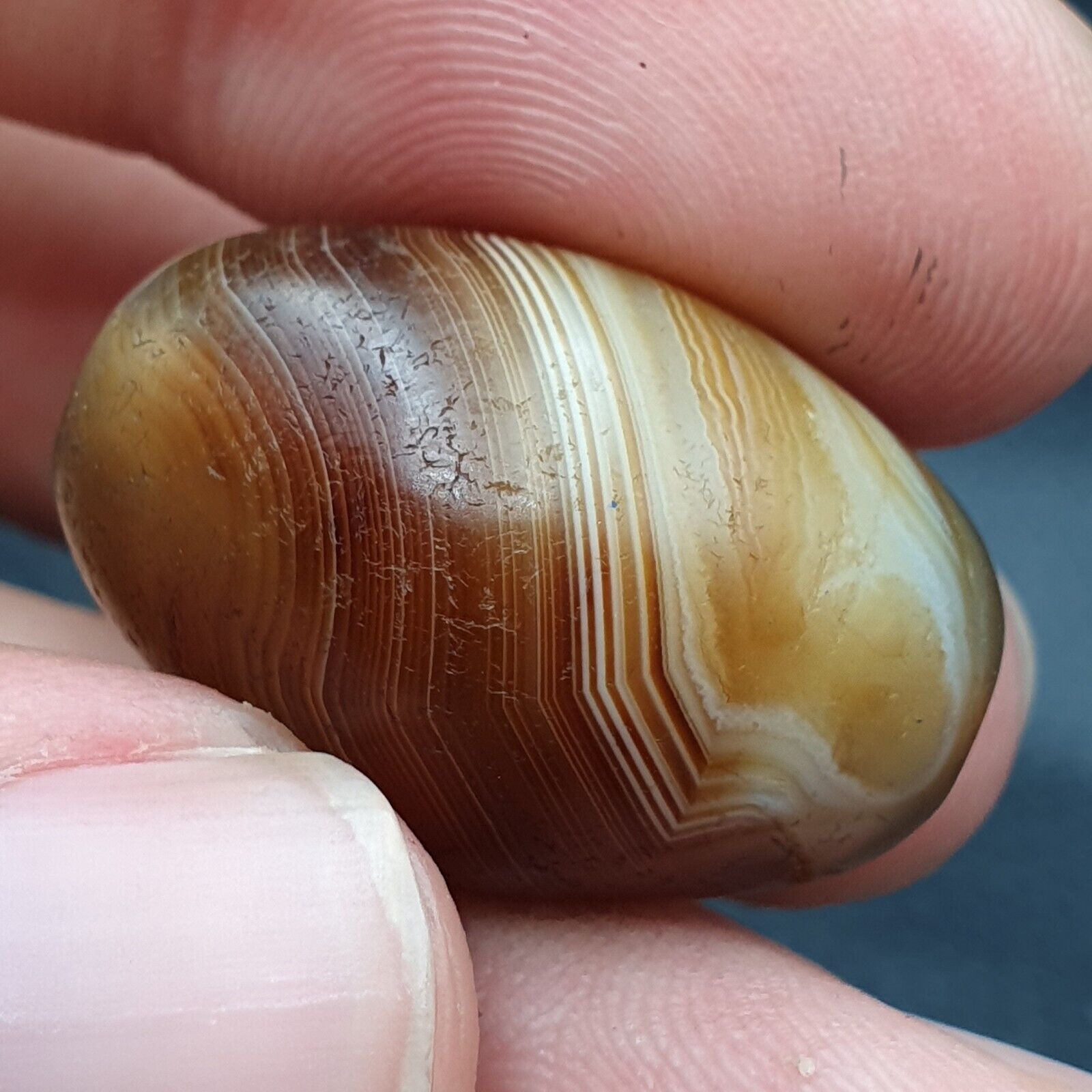 Ancient Suleimani Yellow Agate Agate Bead , Rare Himalayan agate bead