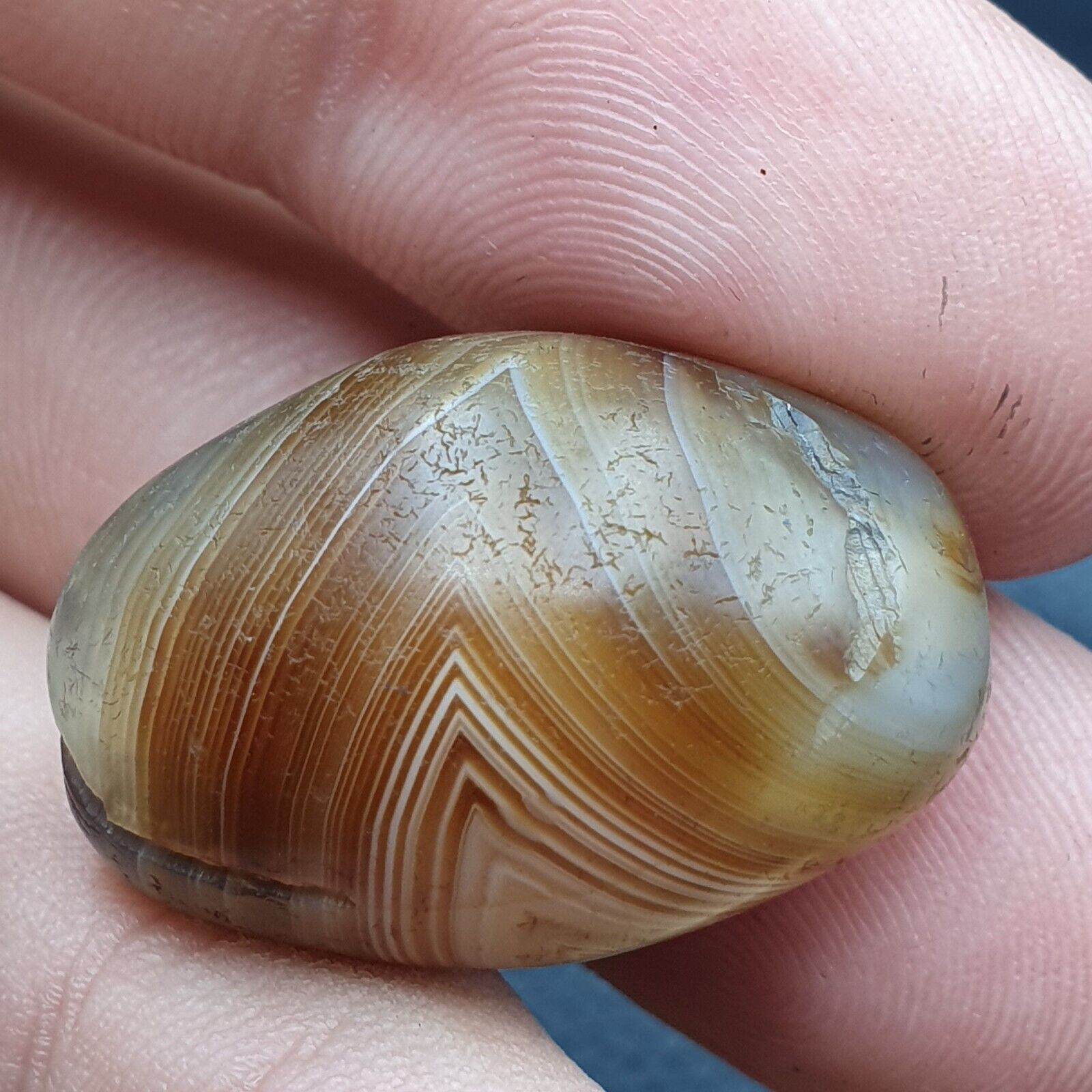 Ancient Suleimani Yellow Agate Agate Bead , Rare Himalayan agate bead