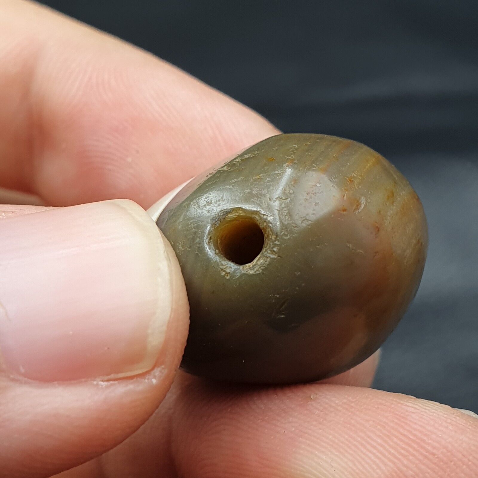 Antique Tibetan Suleimani Agate Bead: A Rare Gem from the Past.