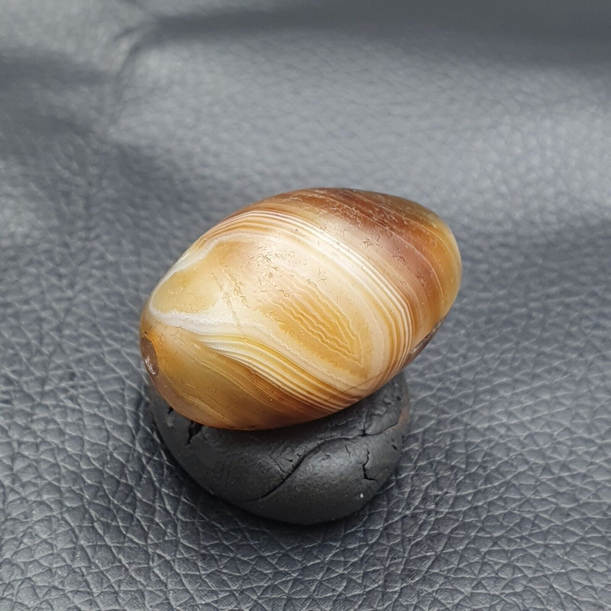 Ancient Suleimani Yellow Agate Agate Bead , Rare Himalayan agate bead