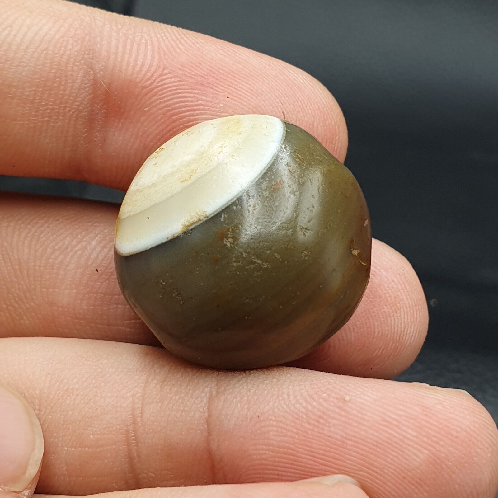 Antique Tibetan Suleimani Agate Bead: A Rare Gem from the Past.