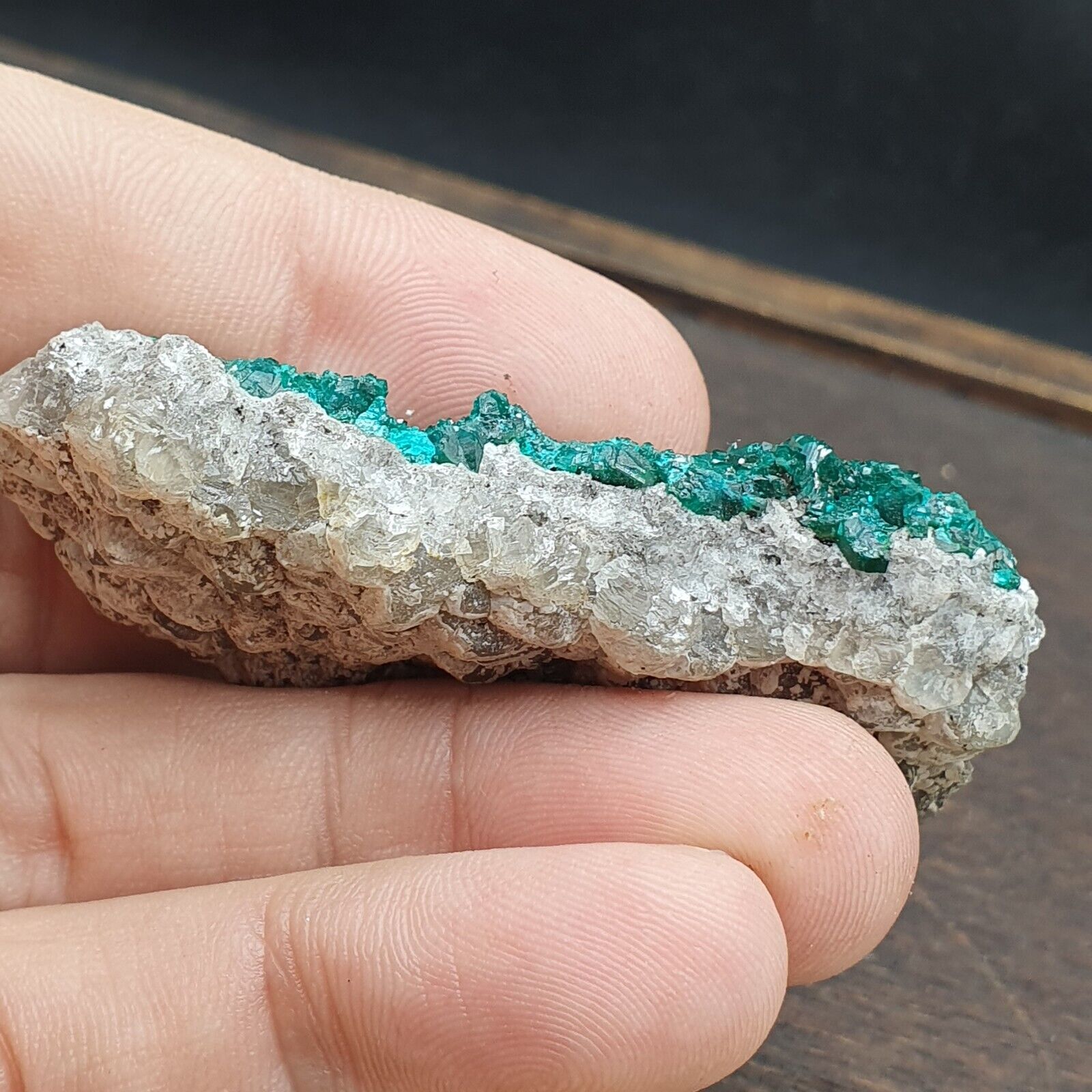 Beautiful Green Dioptase crystal specimen, Green crystals