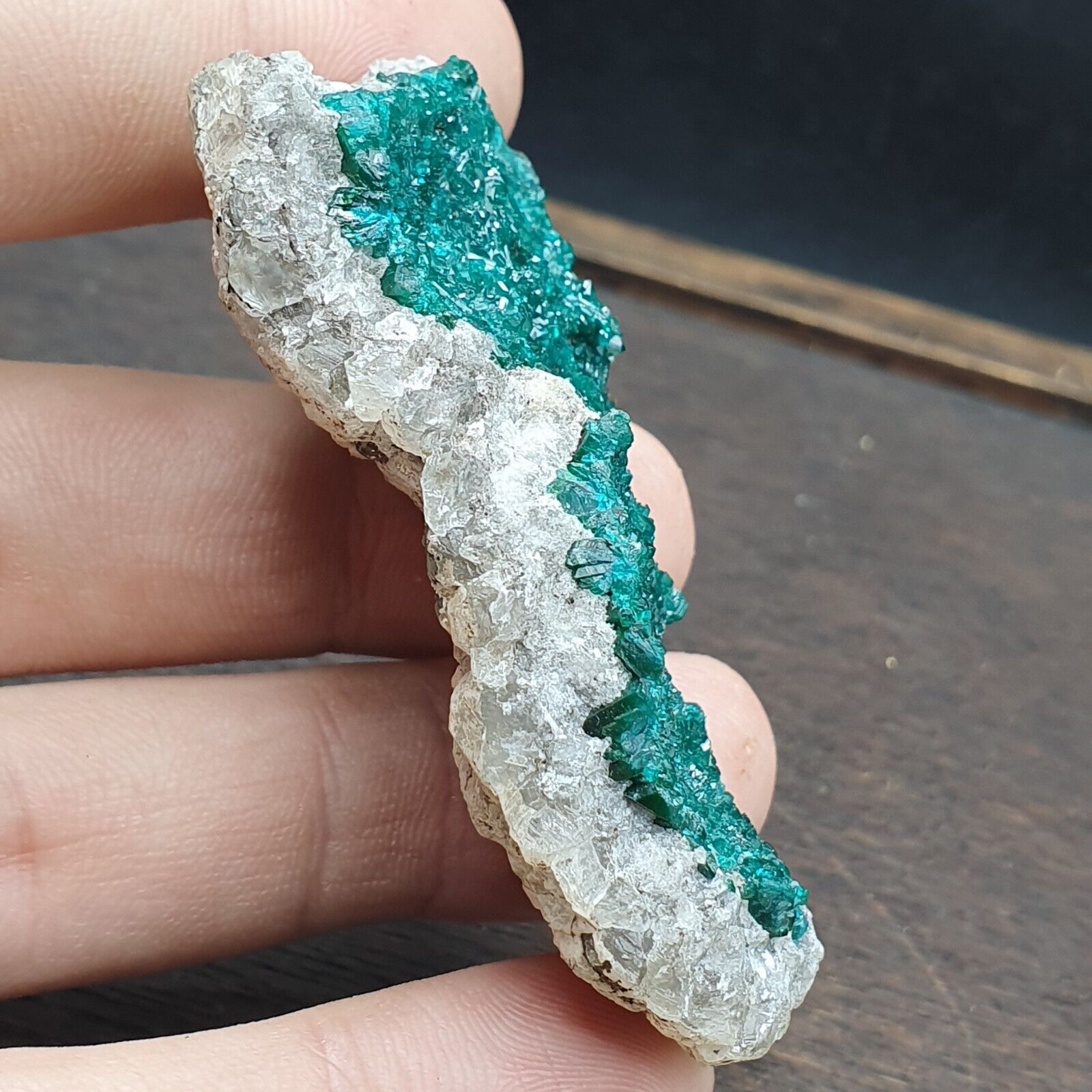 Beautiful Green Dioptase crystal specimen, Green crystals