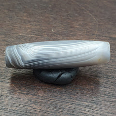 Antique Yemeni Old Agate Middle Eastern Gray Agate Bead