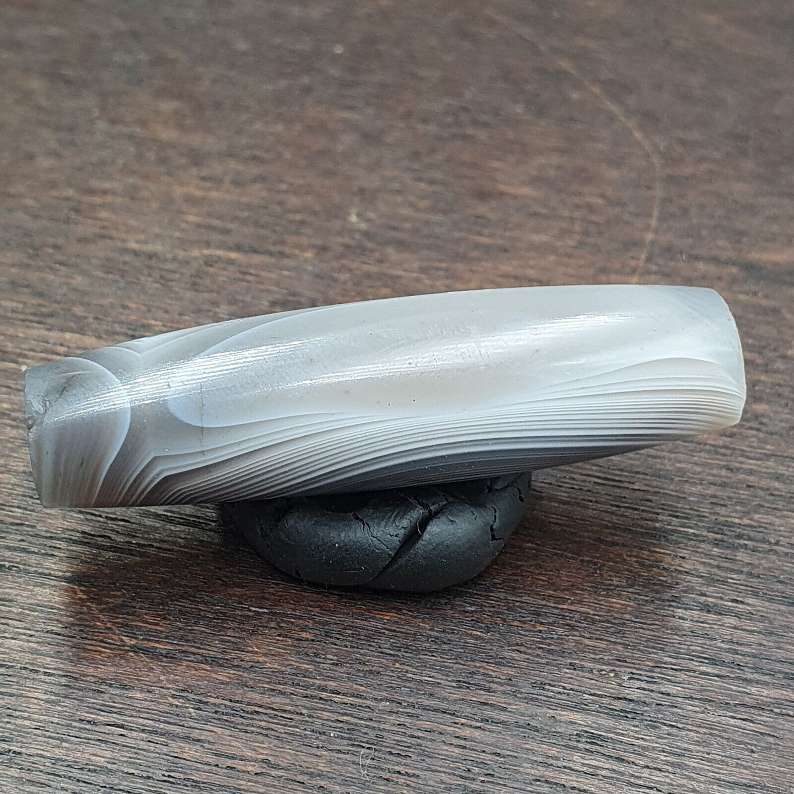 Antique Yemeni Old Agate Middle Eastern Gray Agate Bead