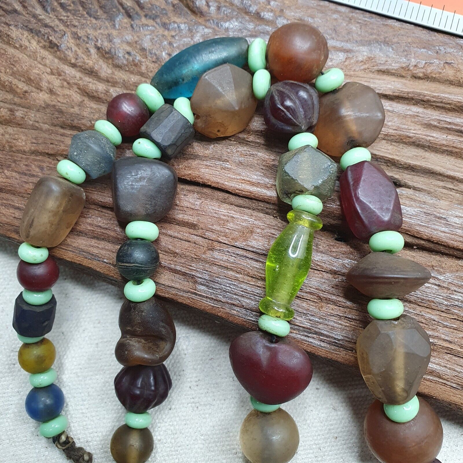 BEAUTIFUL Antique Style OLD AFRICAN GLASS Beads Strand