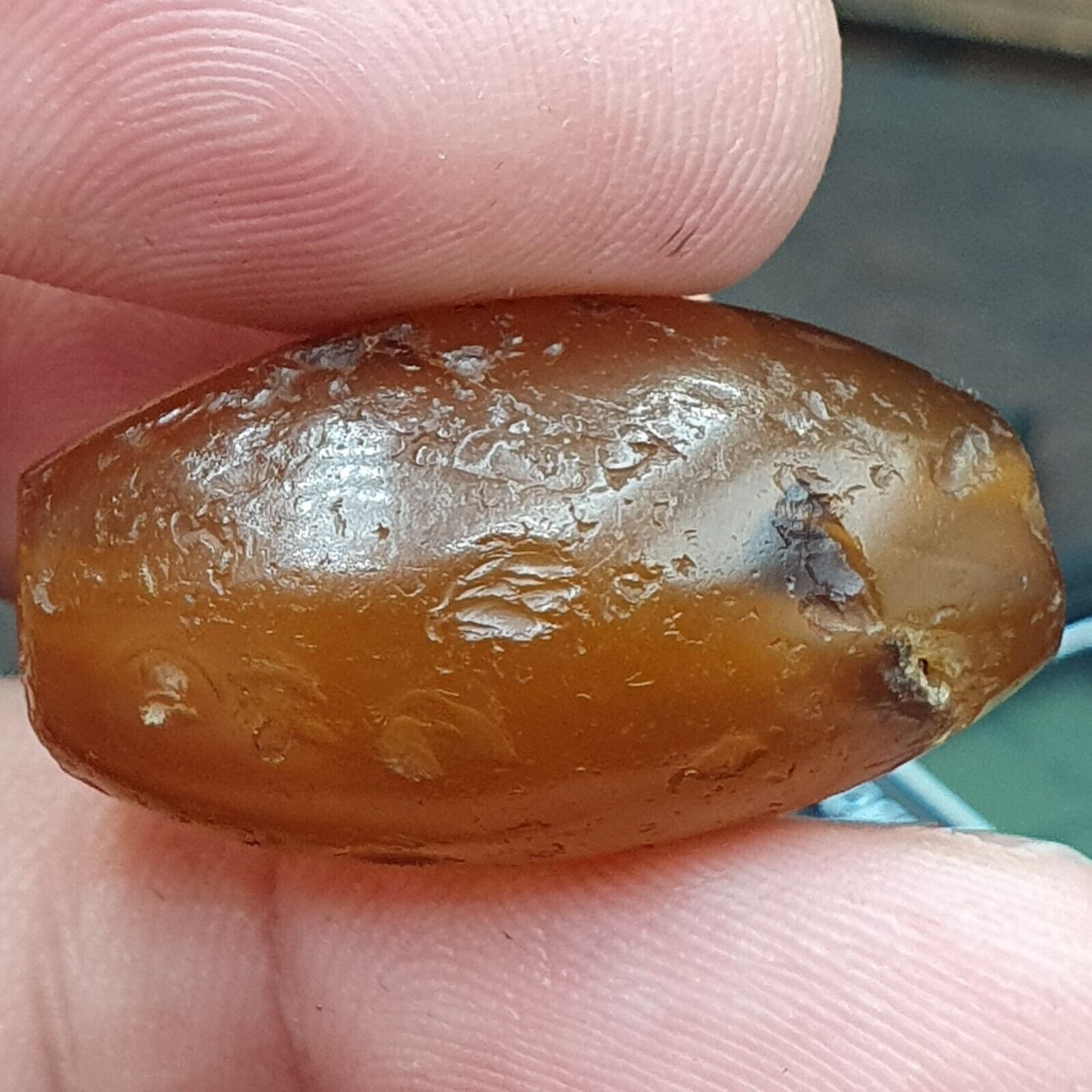 Ancient Suleimani Yellow Agate Bead , Rare Himalayan agate bead