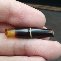 Antique Yemeni Agate Natural Agate Bead very unique Pattern #7