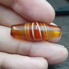Antique Yemeni Agate Natural Eye Agate Bead very unique Pattern #6