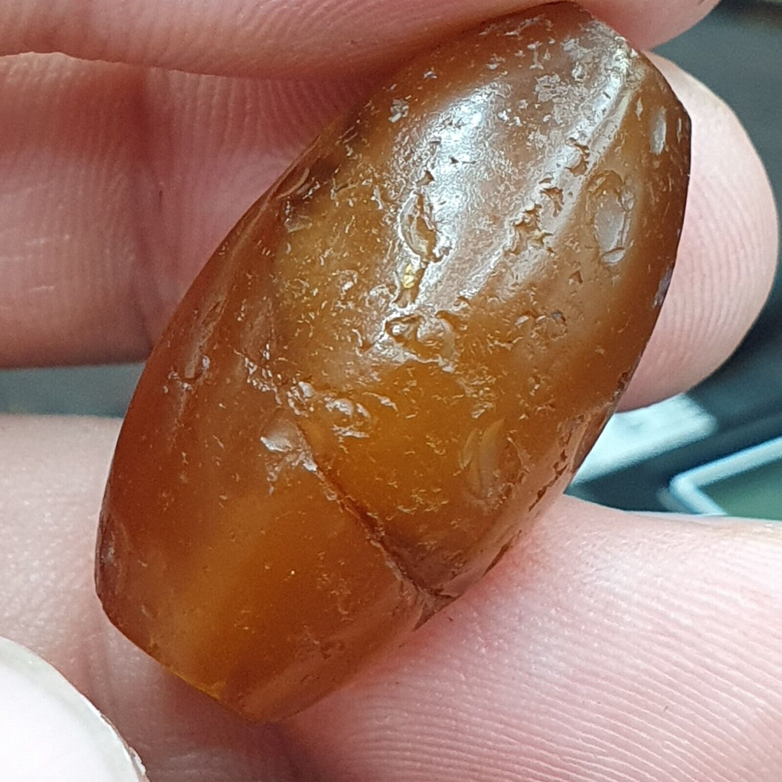 Ancient Suleimani Yellow Agate Bead , Rare Himalayan agate bead