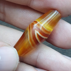 Antique Yemeni Agate Natural Eye Agate Bead very unique Pattern #6