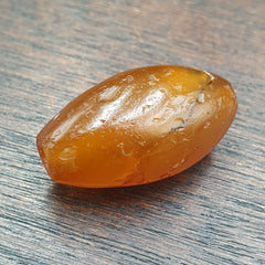 Rare Himalayan agate bead, Ancient Suleimani Yellow Agate Bead - Authentic piece of history and craftsmanship.