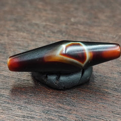 Antique Middle Eastern Red Agate Natural Eye Agate Bead very unique Pattern #2