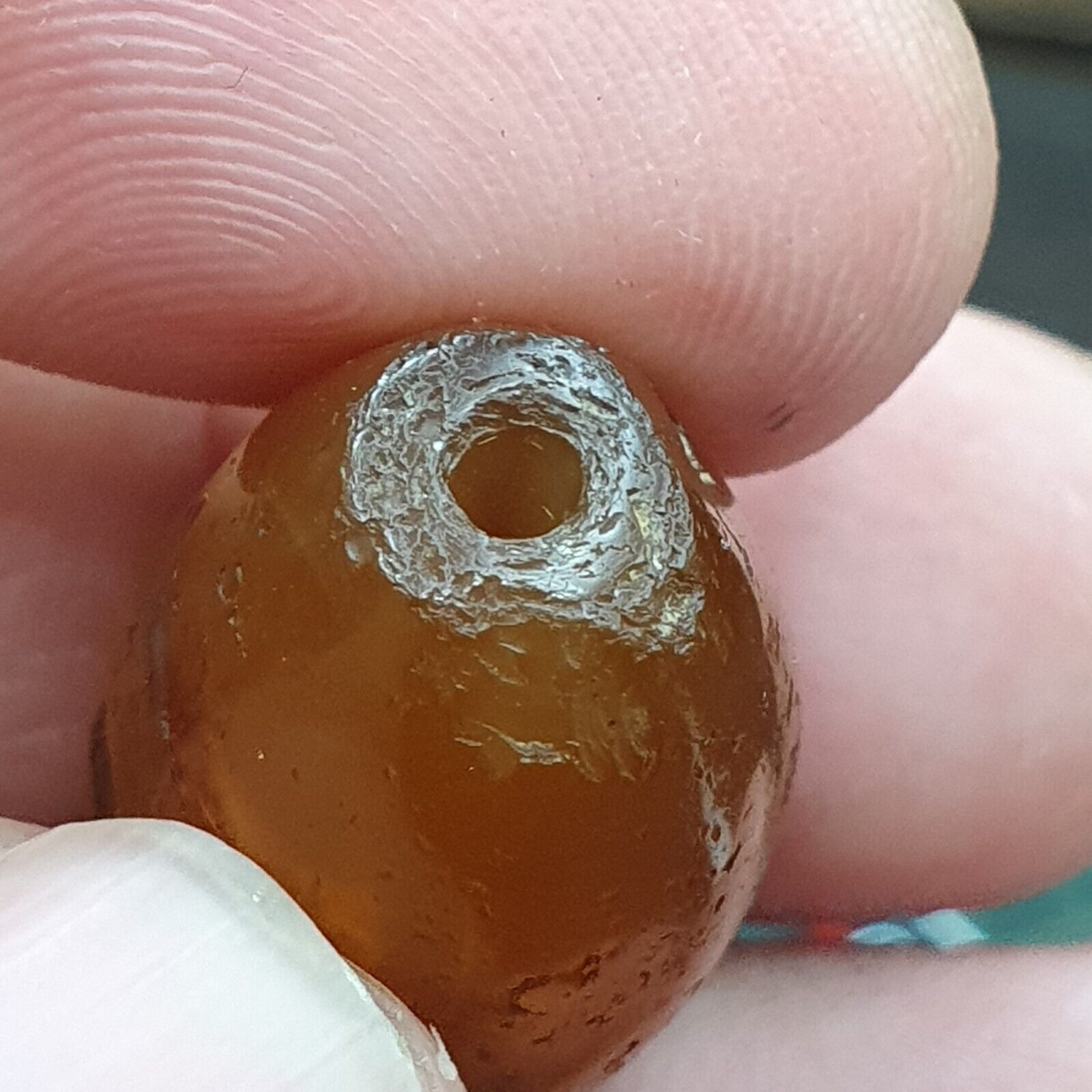 Ancient Suleimani Yellow Agate Bead , Rare Himalayan agate bead
