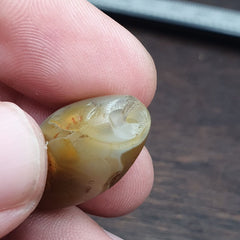 Ancient Suleimani Gray Agate Bead , Rare Himalayan agate bead