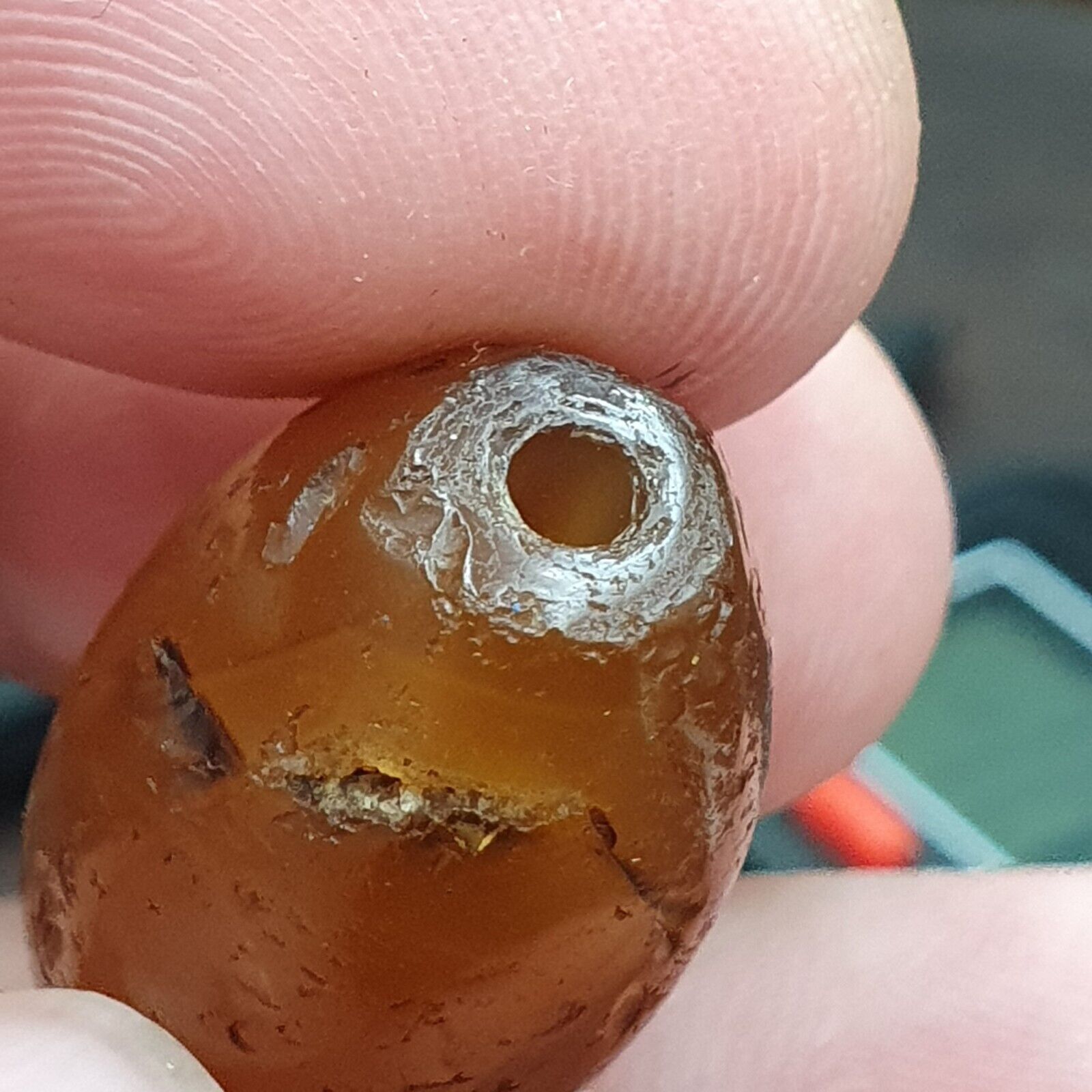 Ancient Suleimani Yellow Agate Bead , Rare Himalayan agate bead