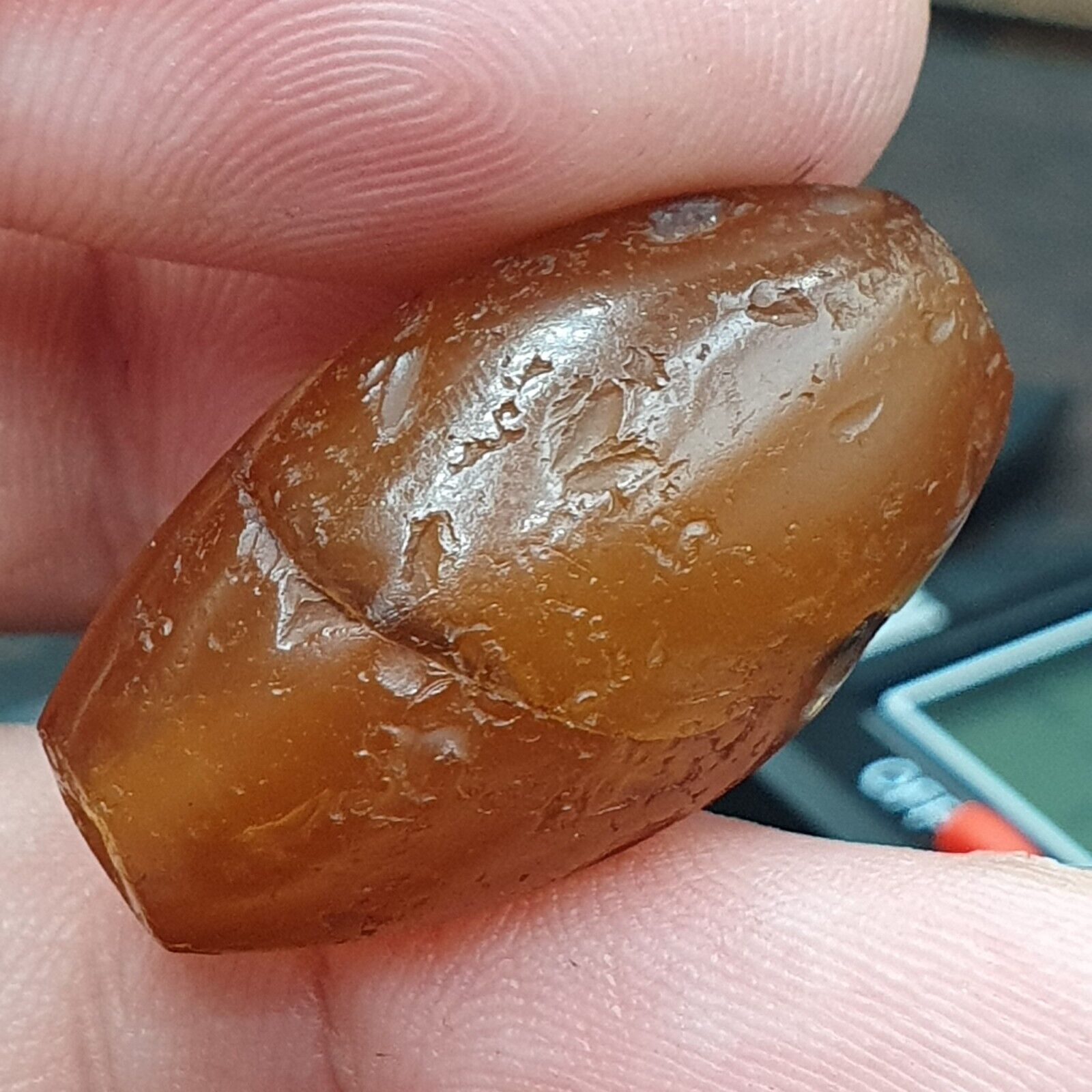 Ancient Suleimani Yellow Agate Bead , Rare Himalayan agate bead