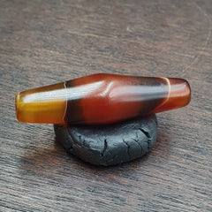 Old Yemeni Agate Natural Eye Agate Bead with Intricate and Unique Pattern - Rare Vintage Gemstone Jewelry