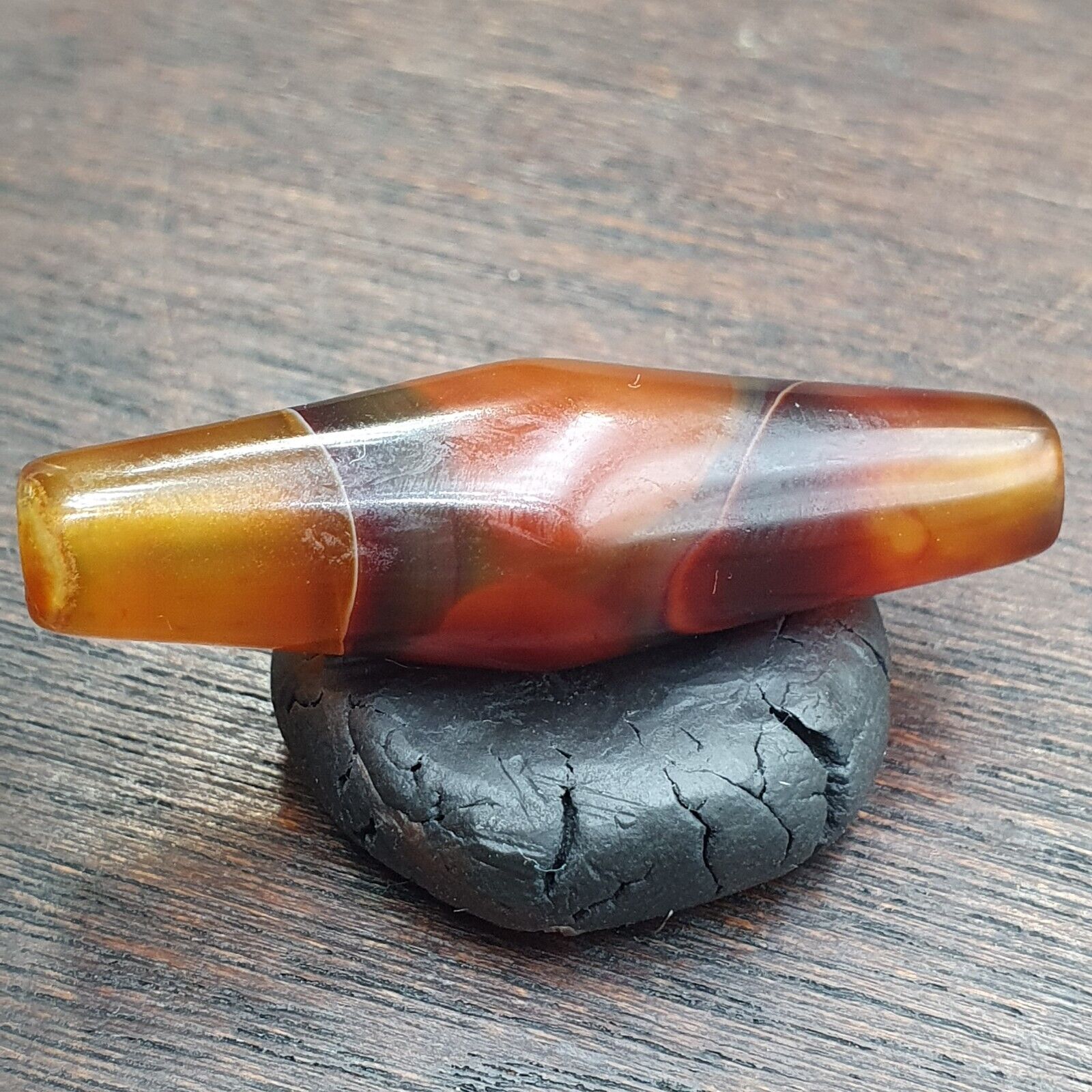 Old Yemeni Agate Natural Eye Agate Bead very unique Pattern #4