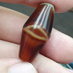 Antique Yemeni Agate Natural Eye Agate Bead, boasting an unparalleled blend of rarity and beauty. Mined from the ancient lands of Yemen, each bead tells a story of centuries-old tradition and cultural heritage. The mesmerizing natural patterns, reminiscent of a watchful eye, captivate the senses, making each piece a true masterpiece.