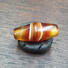 Antique Middle Eastern Agate Natural Eye Agate Bead with Very Unique Pattern - Rare Vintage Gemstone Artifact