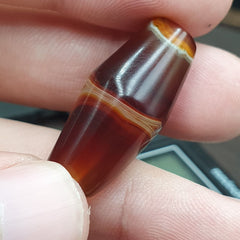 Antique Yemeni Agate Natural Eye Agate Bead very unique Pattern #5