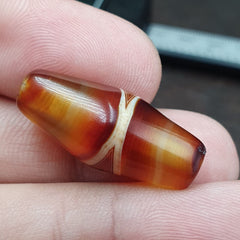 Antique Middle Eastern Agate Natural Eye Agate Bead very unique Pattern #3