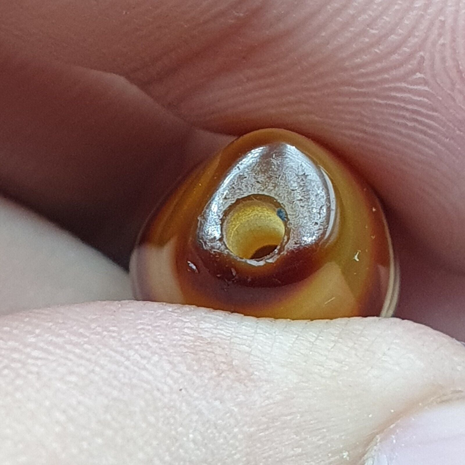 Antique Middle Eastern Agate Natural Eye Agate Bead very unique Pattern #3