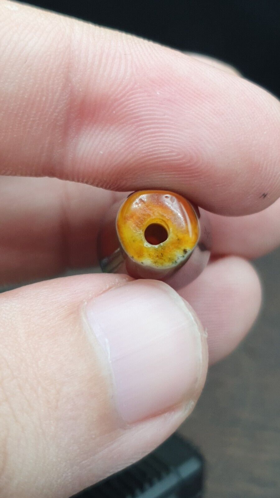 Antique Yemeni Agate Natural Eye Agate Bead very unique Pattern #5