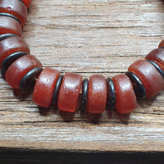Amazing Antique Carnelian Red Agate 12mm Beads Bracelet BRGT-3