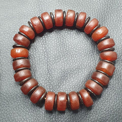 Amazing Antique Carnelian Red Agate 12mm Beads Bracelet BRGT-3
