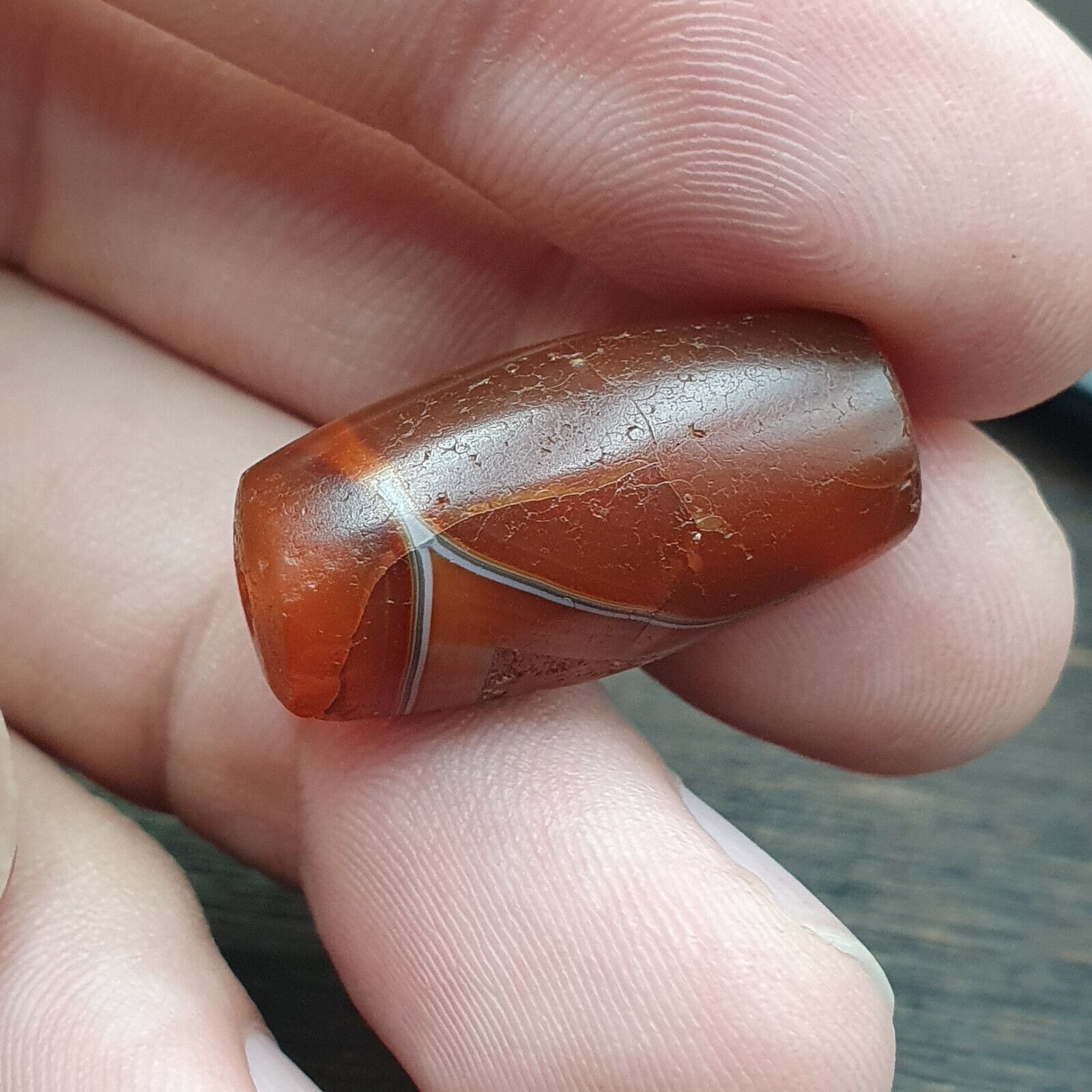 Ancient Agate Himalayan Tibetan Natural Eye Pattern Agate Bead JNT-61