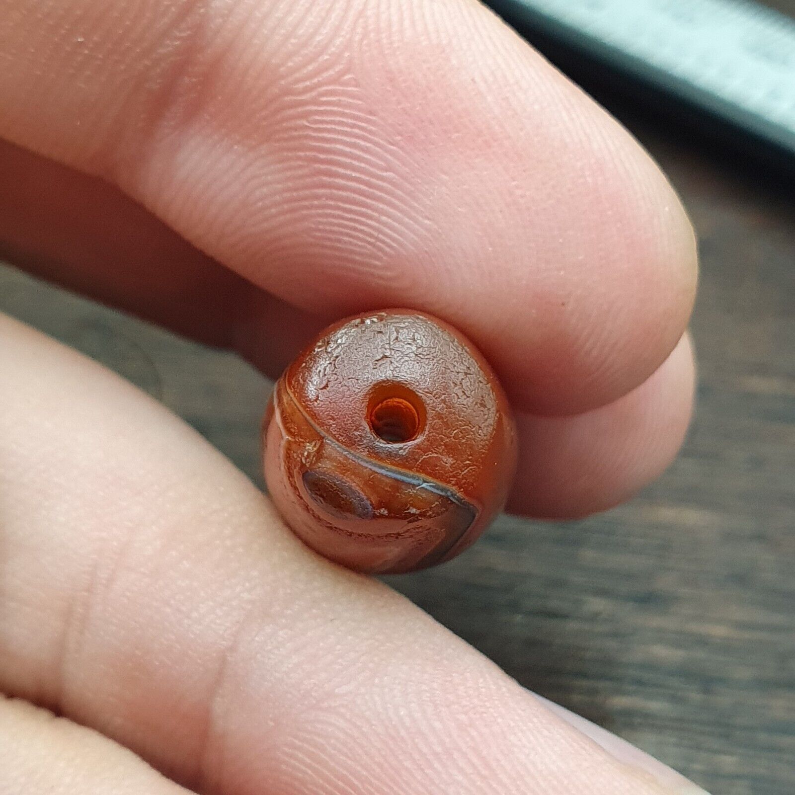 Ancient Agate Himalayan Tibetan Natural Eye Pattern Agate Bead JNT-61