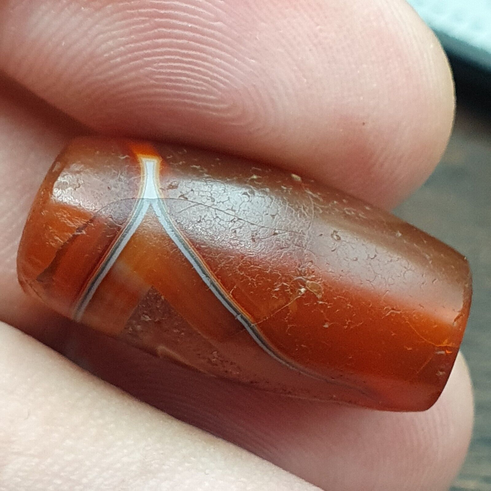 Ancient Agate Himalayan Tibetan Natural Eye Pattern Agate Bead JNT-61