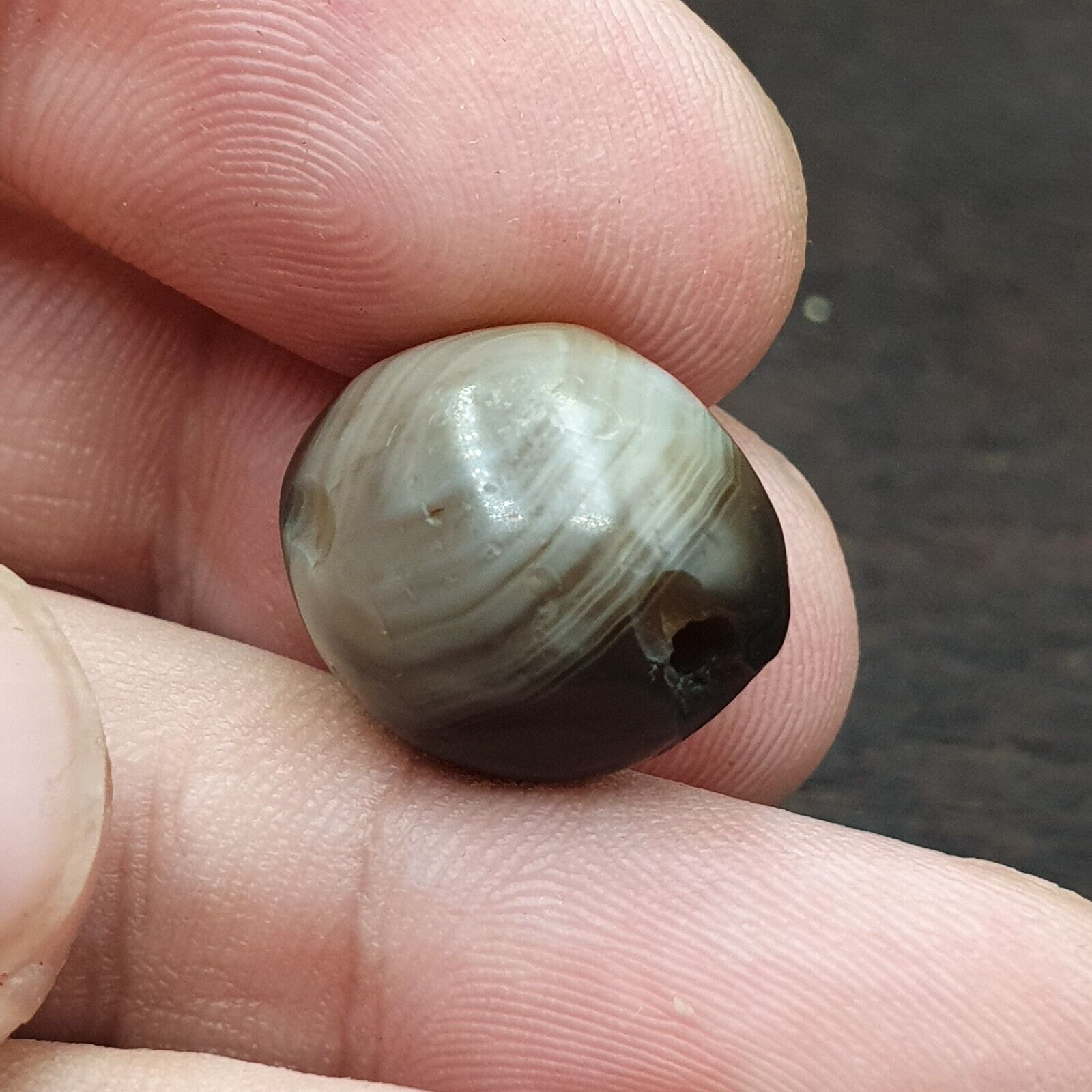 Ancient Agate Himalayan Tibetan Natural Eye Pattern Agate Bead JNT-63