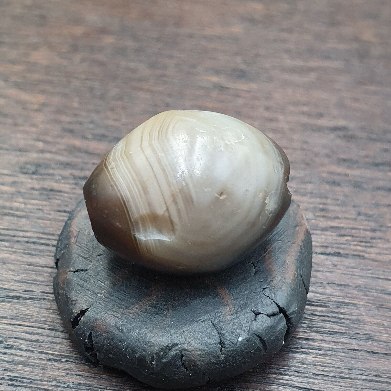 Ancient Agate Himalayan Tibetan Natural Eye Pattern Agate Bead JNT-63